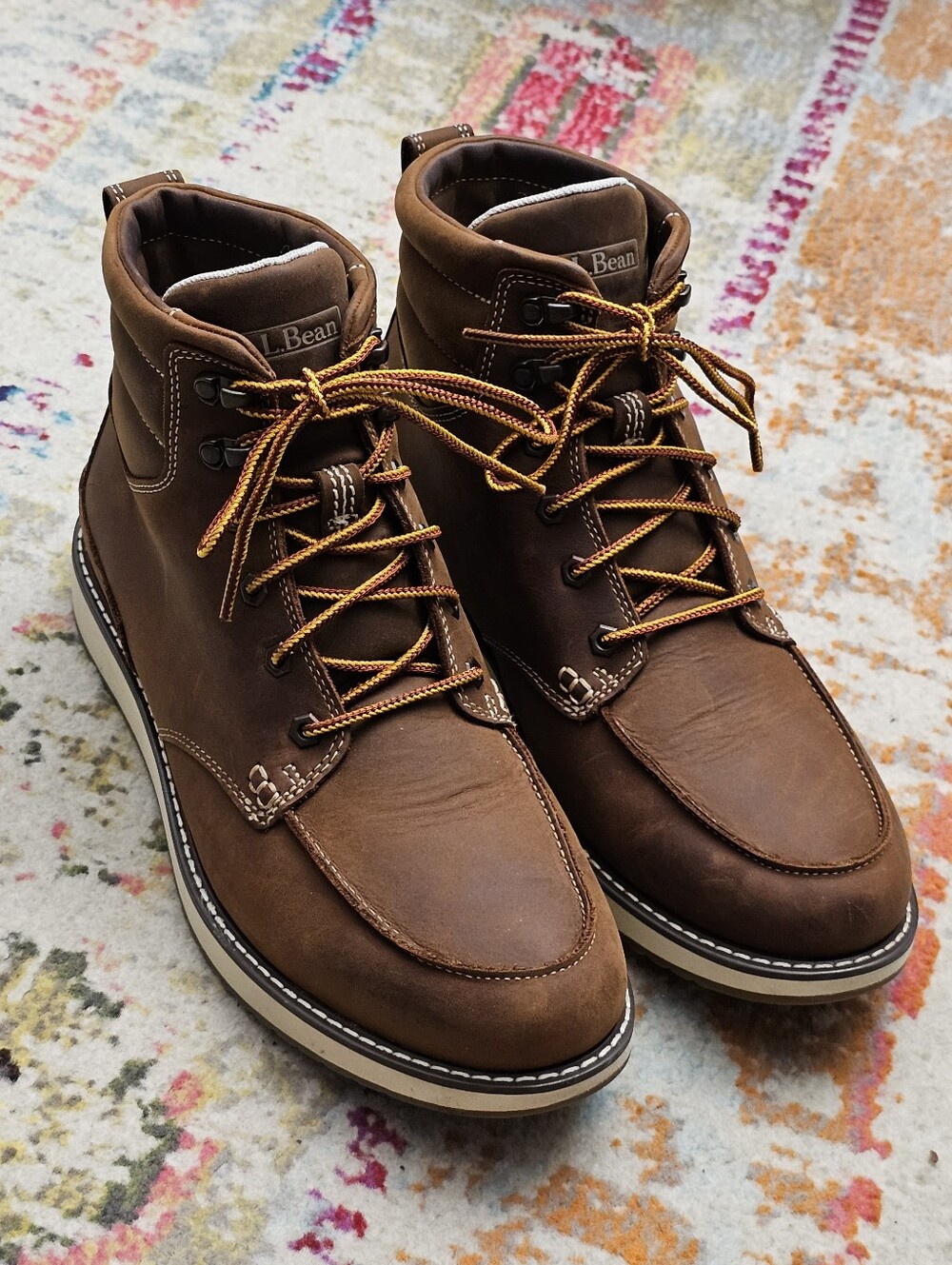 L.L. Bean Boots Men’s Size 12 Stonington Moc Toe Dark Oakwood Hiking 507137